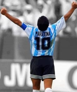 Footballer Maradona paint by numbers