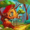 Forest Tree House Paint By Number