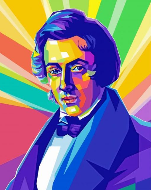 Frederic Chopin Pop Art paint by numbers