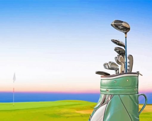 Golf Equipment and Bag paint by numbers