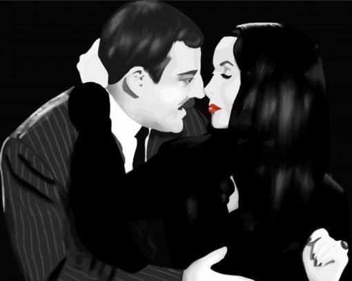 Gomez And Morticia Addams Paint By Number
