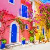 Greece Kefalonia Houses paint by numbers