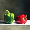 Green and Red Pepper paint by numbers