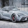 Grey Toyota Supra paint by numbers