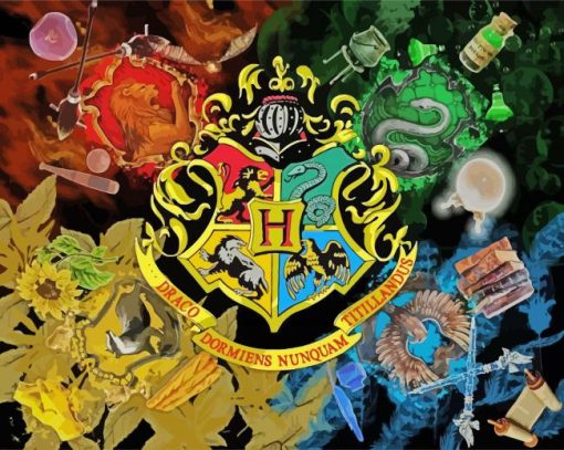 Harry Potter Hogwarts Houses Paint By Number