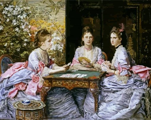 Hearts are Trumps by John Everett Millais paint by numbers