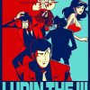 Illustration Lupin III Poster paint by numbers