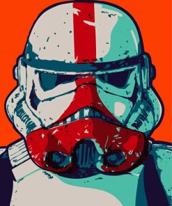 Illustration Of A Stormtrooper Paint By Number