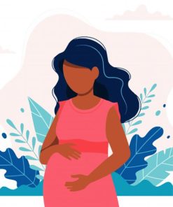 Illustration Pregnant Girl paint by numbers