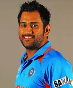 Indian Cricketer Dhoni paint by numbers