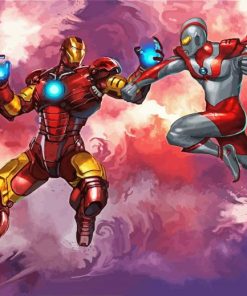 Iron Man And Ultraman paint by numbers