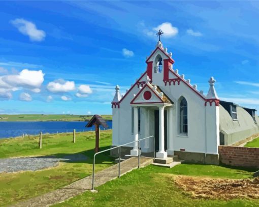 Italian Chapel Orkney paint by numbers