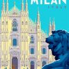 Italy Milan Poster paint by numbers