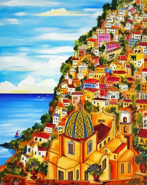 Italy Positano Art Paint By Number
