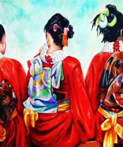 Japanese Kimonos paint by numbers