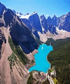 Jasper National Park Canada Landscape paint by numbers