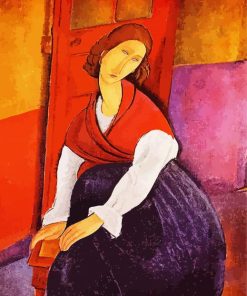 Jeanne Hebuterne In Red Shawl paint by numbers