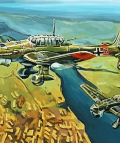 Junkers Stuka Airplane paint by numbers