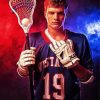 Lacrosse Player Art paint by numbers