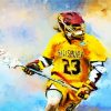 Lacrosse Player paint by numbers