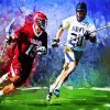 Lacrosse Players paint by numbers