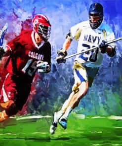 Lacrosse Players paint by numbers
