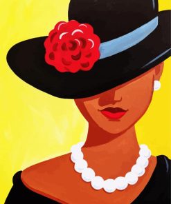 Lady In Hat Paint By Number