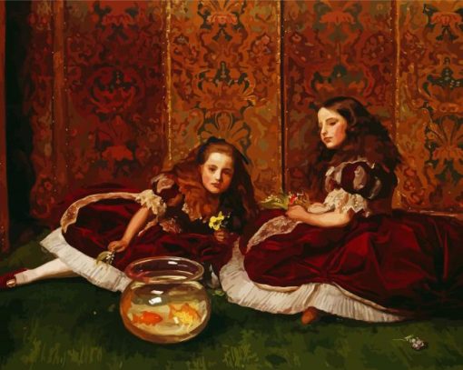 Leisure Hours by John Everett Millais paint by numbers