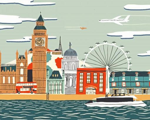 London City Poster Paint By Number