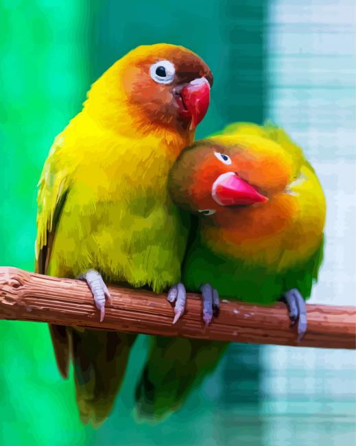 Lovebirds Birds Paint By Number