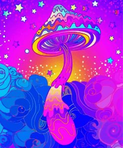 Magic Psychedelic Mushroom Paint By Number