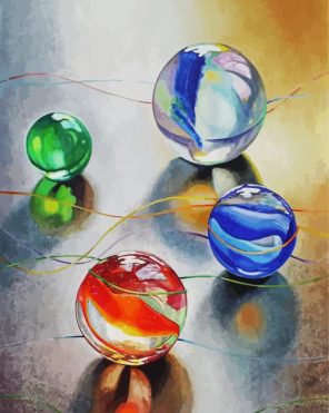 Marbles Illustration paint by numbers