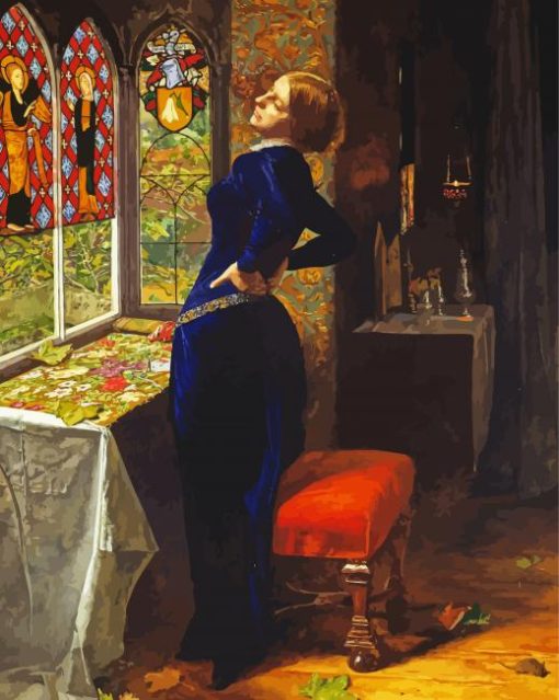 Mariana by John Everett Millais paint by numbers