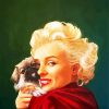 Marilyn Monroe with Pekingese paint by numbers