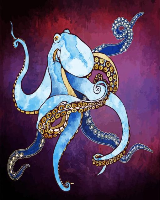 Mettalic Octopus Paint By Number