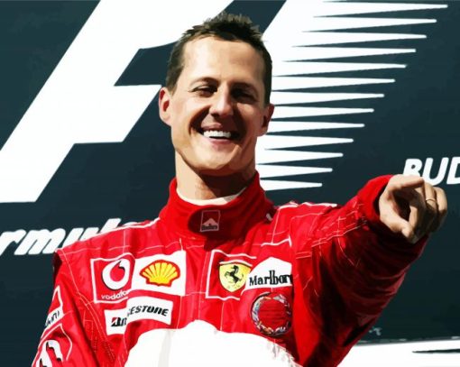 German Racer Michael Schumacher Paint By Number