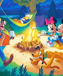 Mickey Mouse Characters Camp Paint By Number