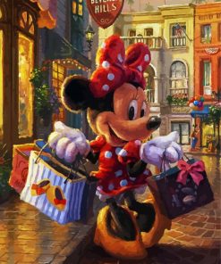 Minnie Mouse Shopping Paint By Number
