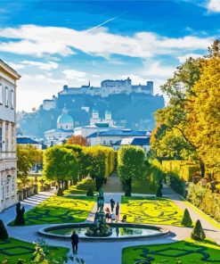 Mirabell Palace Salzburg Austria paint by numbers