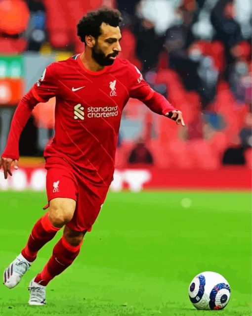 Mohamed Salah Player paint by numbers