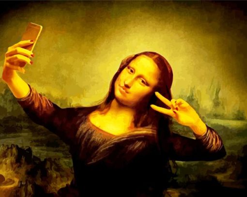 Mona Liza Selfie paint by numbers