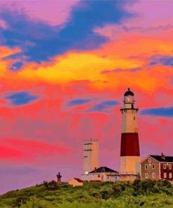 Montauk Point State Park At Sunset paint by numbers