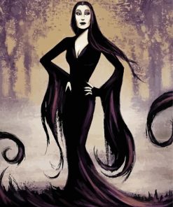 Morticia Addams Art Paint By Number