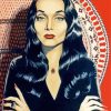Morticia Addams Vampire Paint By Number
