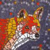 Mosaic Fox Art paint by numbers
