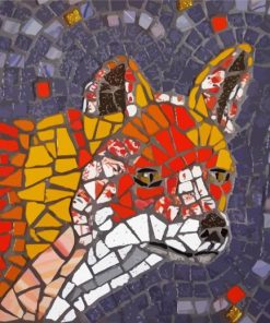 Mosaic Fox Art paint by numbers