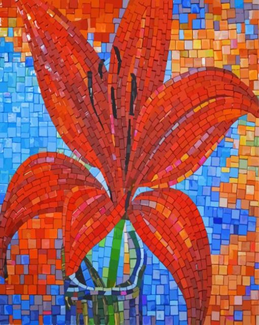 Mosaic Lily paint by numbers