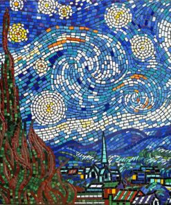 Mosaic Starry Night paint by numbers