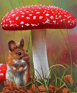Mouse under Toadstool paint by numbers