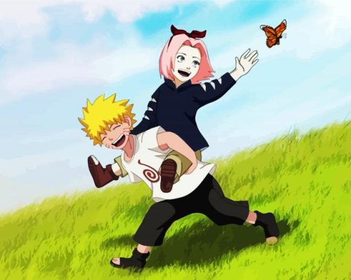 Naruto And Sakura paint by numbers
